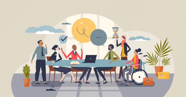 dei5 illustration shows the co working peoples
