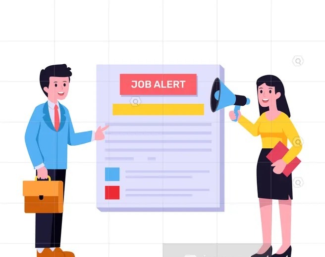 Job free alerts Indian job seekers discussing a job alert on a digital board
