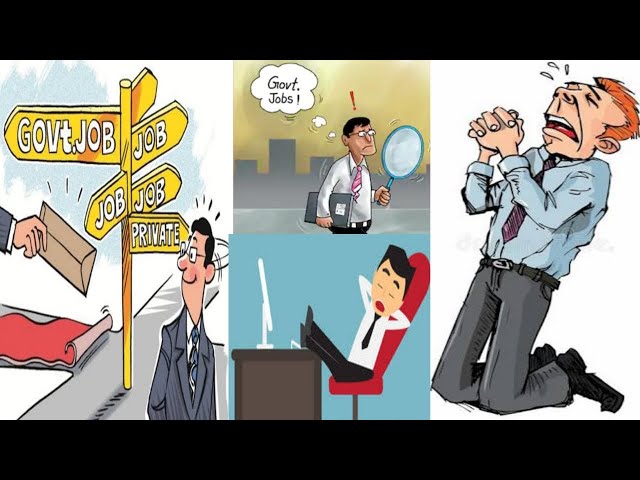latest jobs government Collage of cartoon characters chasing government jobs