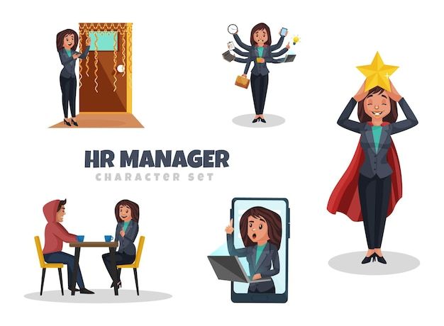 hr HR manager multitasking and managing various responsibilities